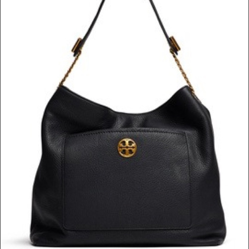 Black Tory Burch Chelsea chain hobo